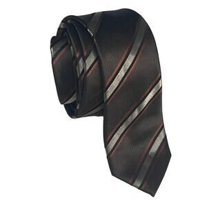 TWILIGHT Signature Microfiber Tie - Brown Necktie - 2.25" x 61" - Excellent Cond